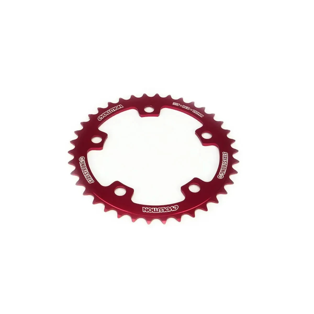 Stay Strong 6061 Alloy 5 Hole Chainring Red